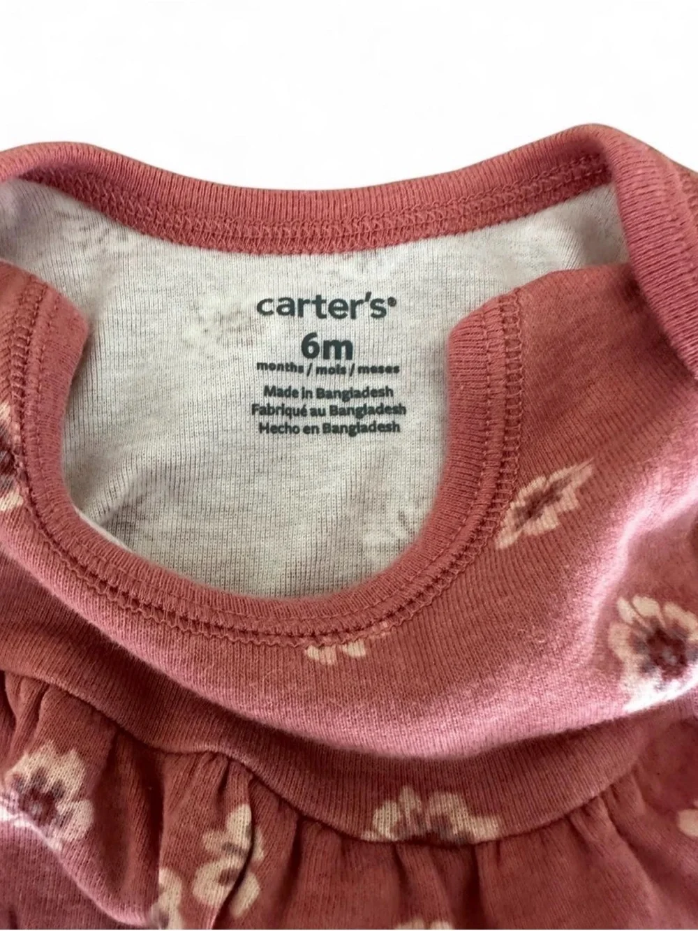 Carter's Dusty Rose Floral Baby One-Piece
